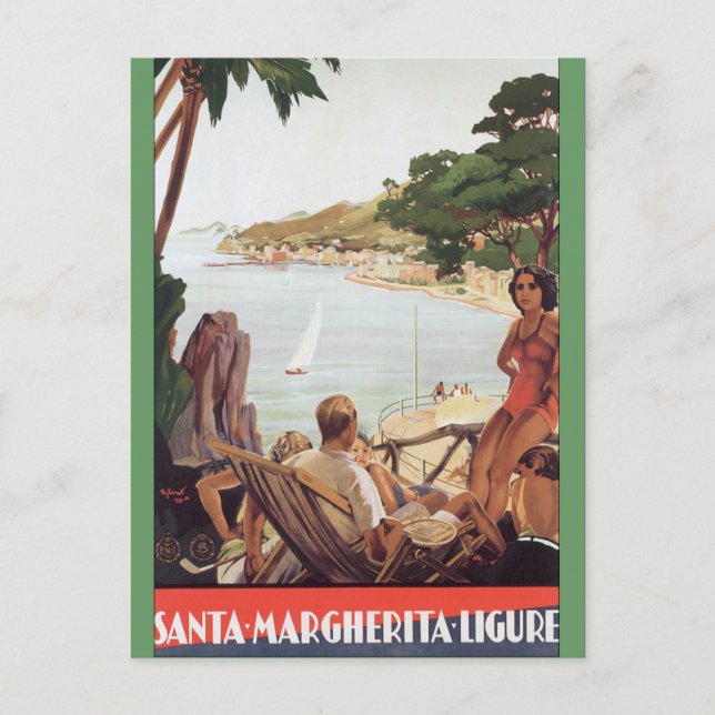 Carte Postale père Noël Margherita Ligure (Devant)