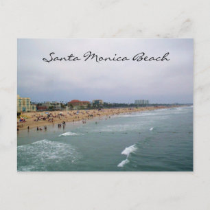 Carte postale père Noël MONICA BEACH