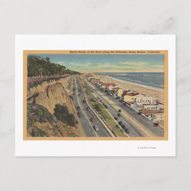 Carte Postale Père Noël Monica, CA - Scène De Plage Le Long Des  (Devant)