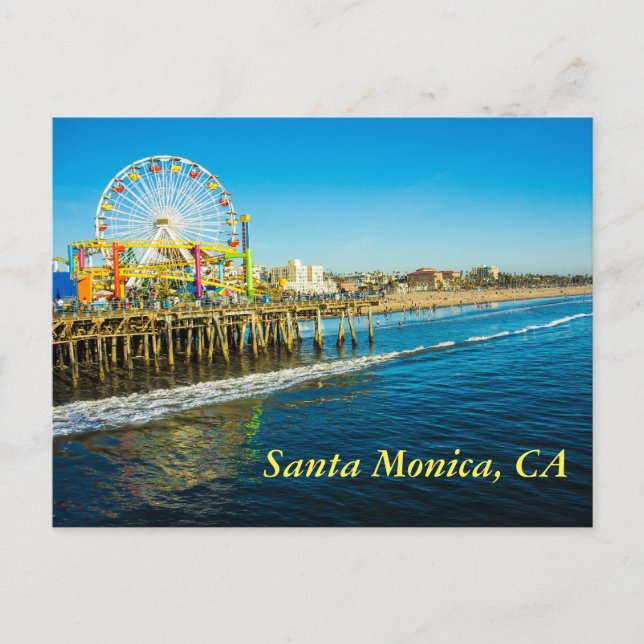 Carte postale père Noël Monica California (Devant)