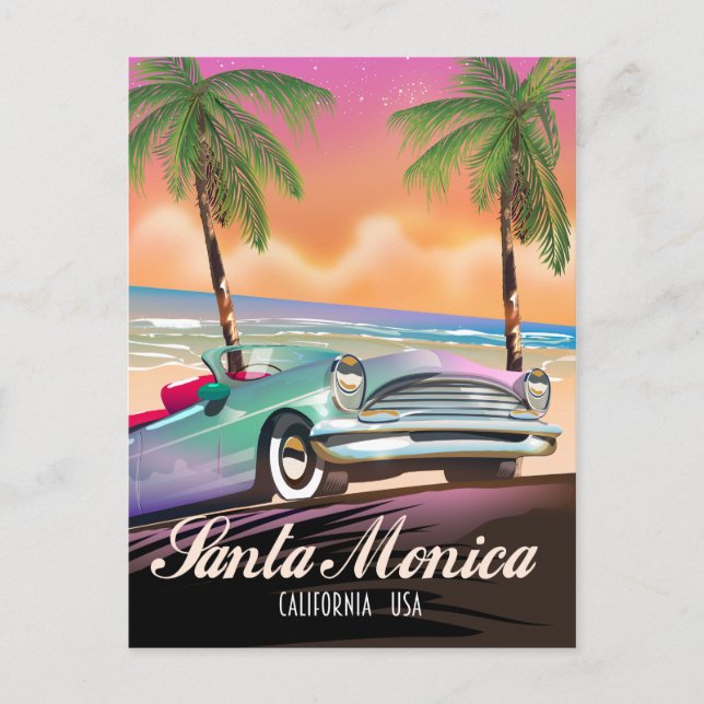 Carte Postale Père Noël Monica California USA (Devant)