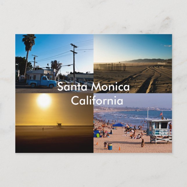 Carte Postale père Noël Monica - Californie (Devant)