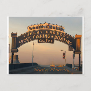 Carte Postale père Noël Monica Californie