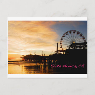Carte Postale père Noël Monica Californie