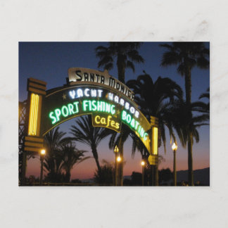 Carte postale père Noël Monica Pier