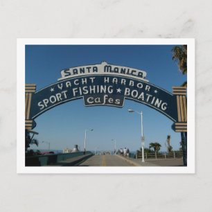 Carte postale père Noël Monica Pier