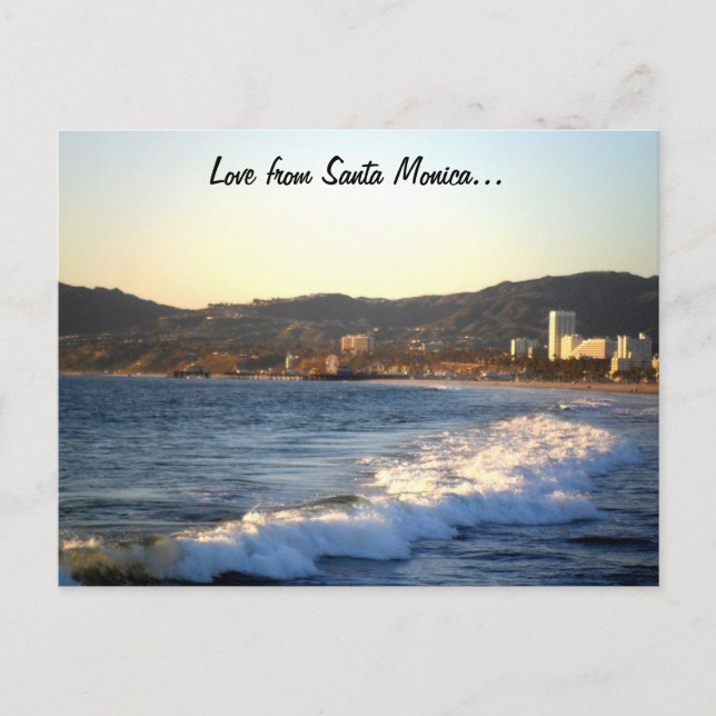 Carte Postale père Noël Monica Pier vue de Venice Beach (Devant)
