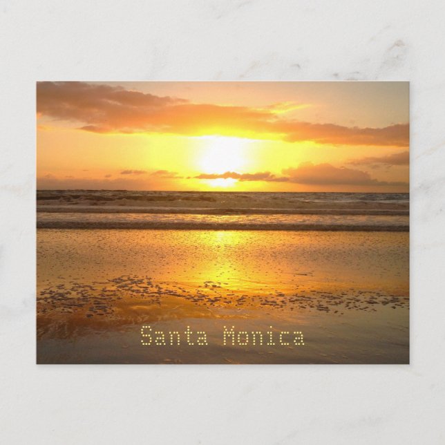 Carte Postale Père Noël Monica Travel Beach Bubles (Devant)