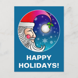 Carte postale - Père Noël Moon