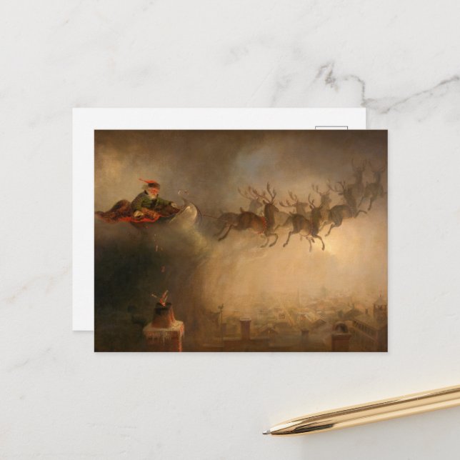 Carte Postale Père Noël par William Holbrook Beard (Devant/Arrière en situation)