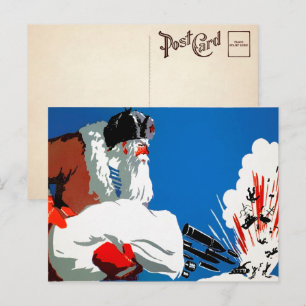 Carte postale Père Noël russe vintage