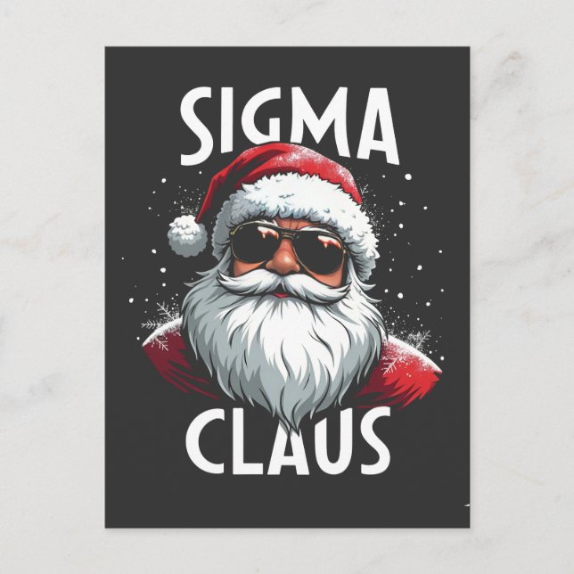 Carte Postale Père Noël Sigma Drôle Gen Alpha Collège Noël (Devant)