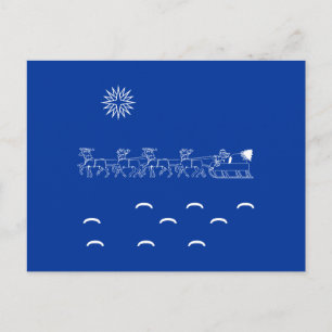 Carte postale - Père Noël Sleigh ride