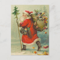 Carte postale Père Noël Victorian