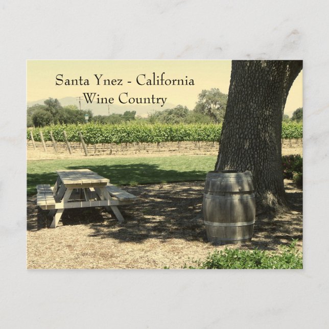 Carte postale Père Noël Ynez/Wine Country ! (Devant)