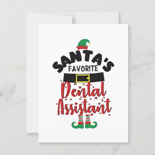 Carte Postale Père Noël's Favori Dental Assistance Christmas Pèr