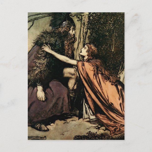 Carte Postale "Père, père, ce qui te mange" par Arthur Rackham (Devant)