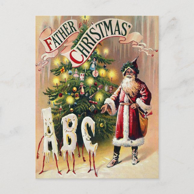 Carte Postale Père vintage Noël (Devant)