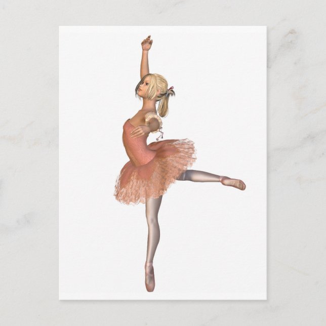 Carte Postale Performance de ballet - Pose d'attitude (Devant)