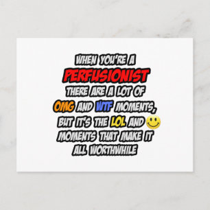 Carte Postale Perfusionniste .. OMG WTF LOL