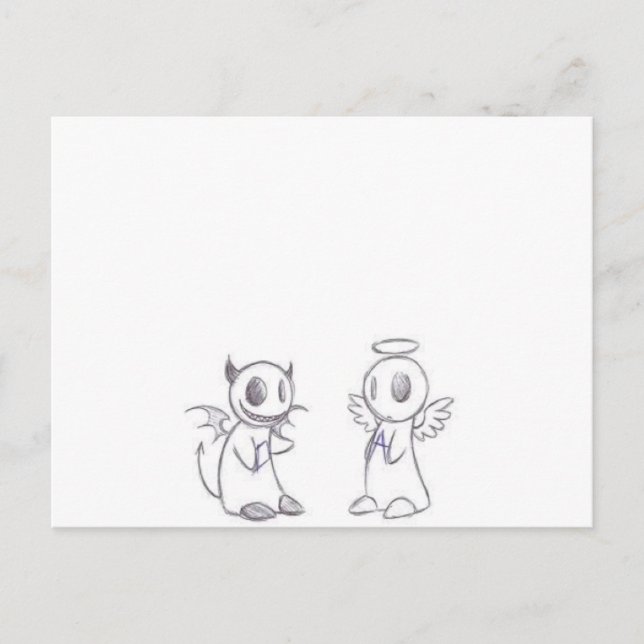 CARTE POSTALE PÉRIL ET ANGEL (Devant)