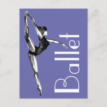 Périwinkle Gras Noir, Blanc Aquarelle Ballerina