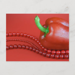 Carte Postale perles et paprika rouges
