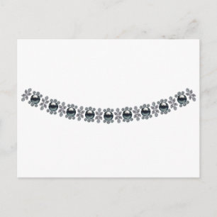 Carte Postale Perles noires fortes