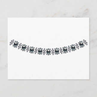 Carte Postale Perles noires fortes