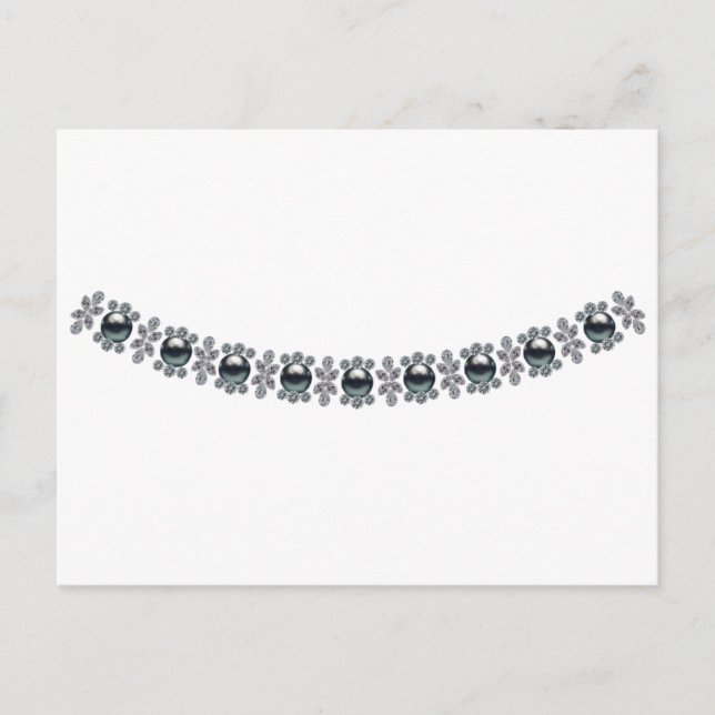 Carte Postale Perles noires fortes (Devant)