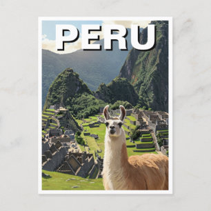 Carte Postale Pérou Llama