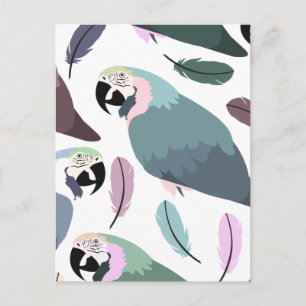 Carte Postale Perroquets modernes motif tropical