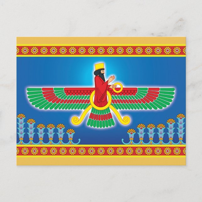 Carte Postale Persan Faravahar de Zoroastrian (Devant)