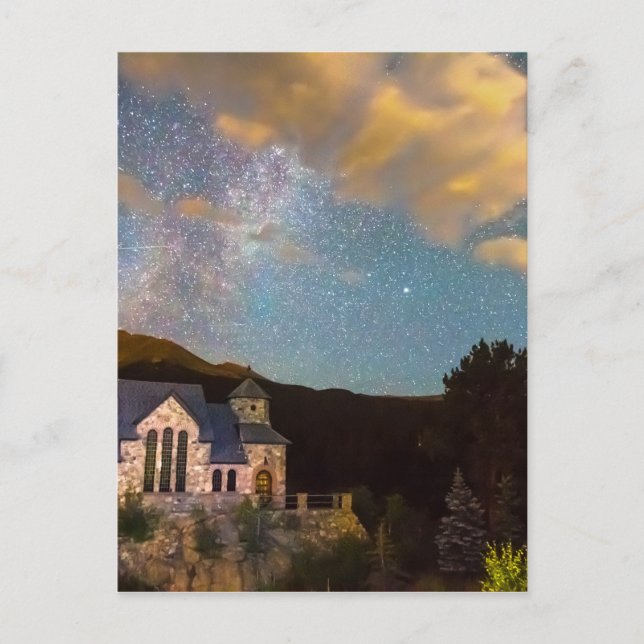 Carte Postale Perseid Meteor Douche et chapelle sur (Devant)