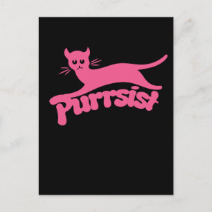 Carte Postale persévérance du chat puriste