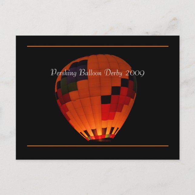 Carte Postale Pershing Balloon Derby 2009 (Devant)
