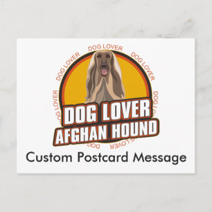 Carte Postale Personalisé Amoureux des chiens Afghan Hound Chig 