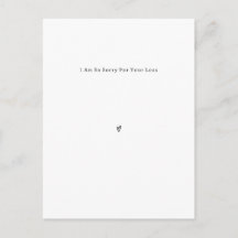 Personalised Grief Mourning Désolé For Your Loss.