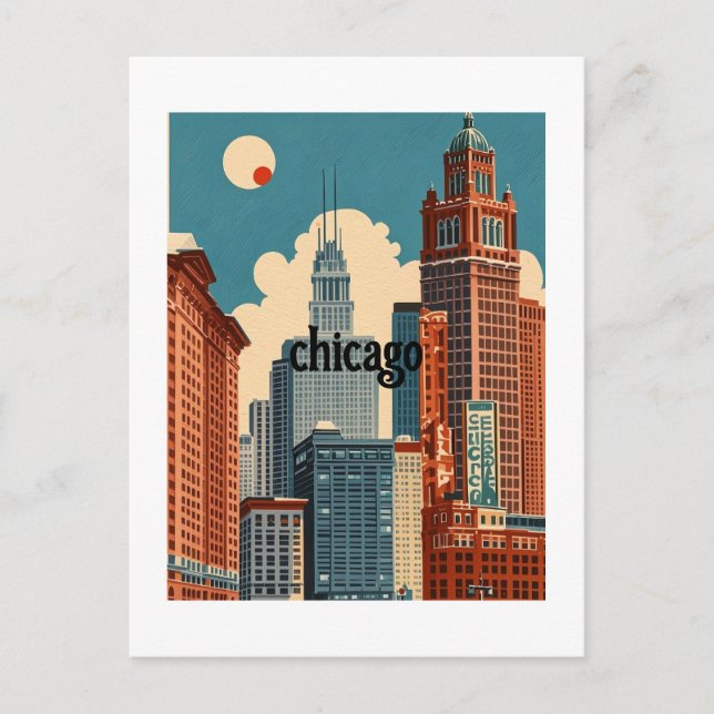Carte Postale personnage chicago illinois (Devant)