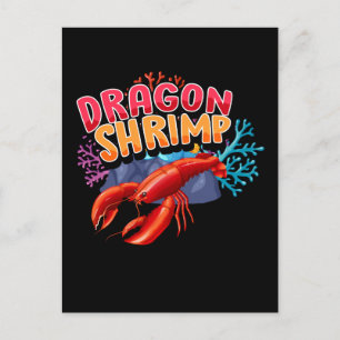 Carte Postale Personnage de dessin animé homard dragon crevette