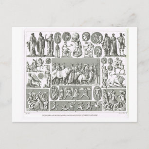 Carte Postale Personnages mythologiques légendaires, Grèce et Ro