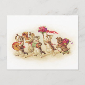 Carte Postale Personnalisable 1920s Kitten Celebration