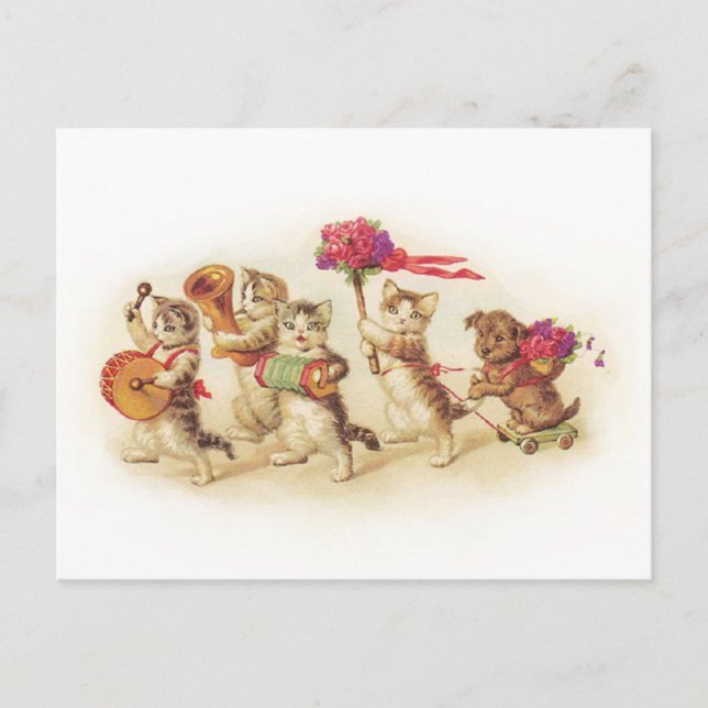 Carte Postale Personnalisable 1920s Kitten Celebration (Devant)