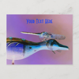 Carte postale personnalisable de libellule brillan