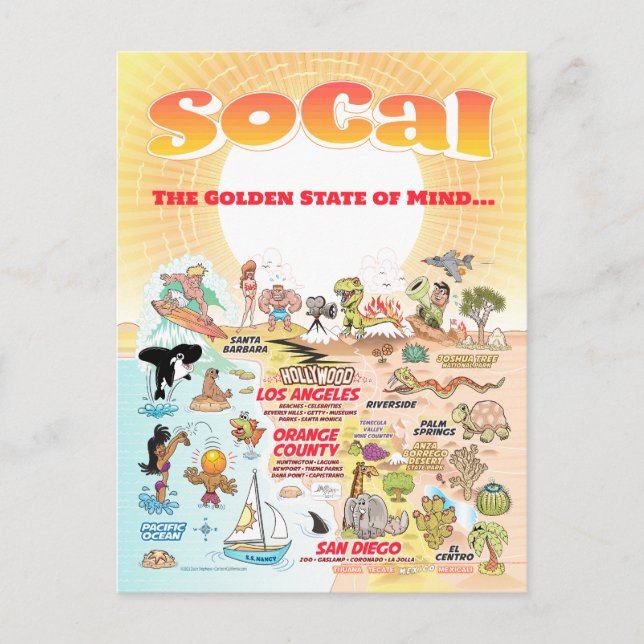 Carte postale personnalisable de SoCal (Devant)