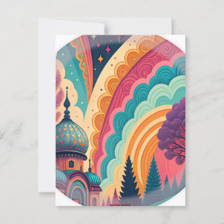 Carte postale personnalisable du dôme de fantasy f