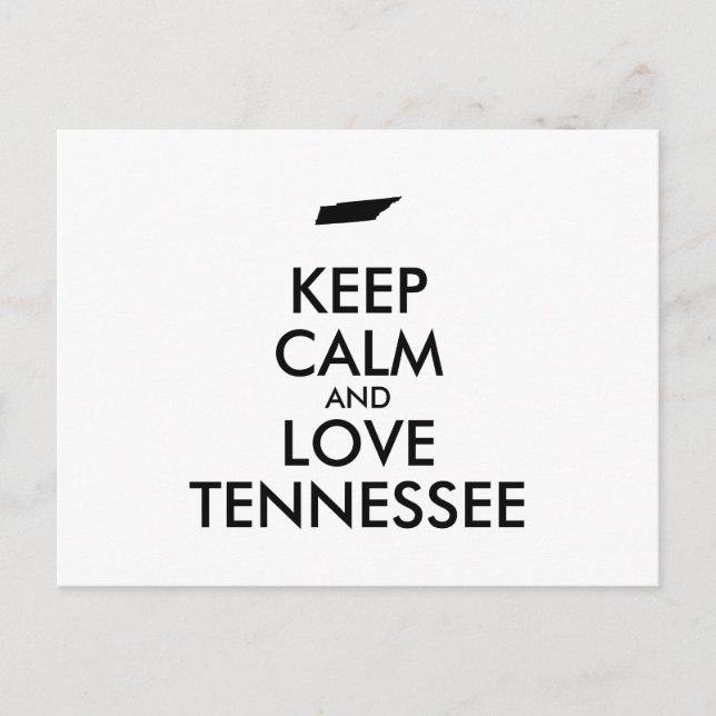Carte Postale Personnalisable GARDEZ CALME et AIMEZ TENNESSEE (Devant)
