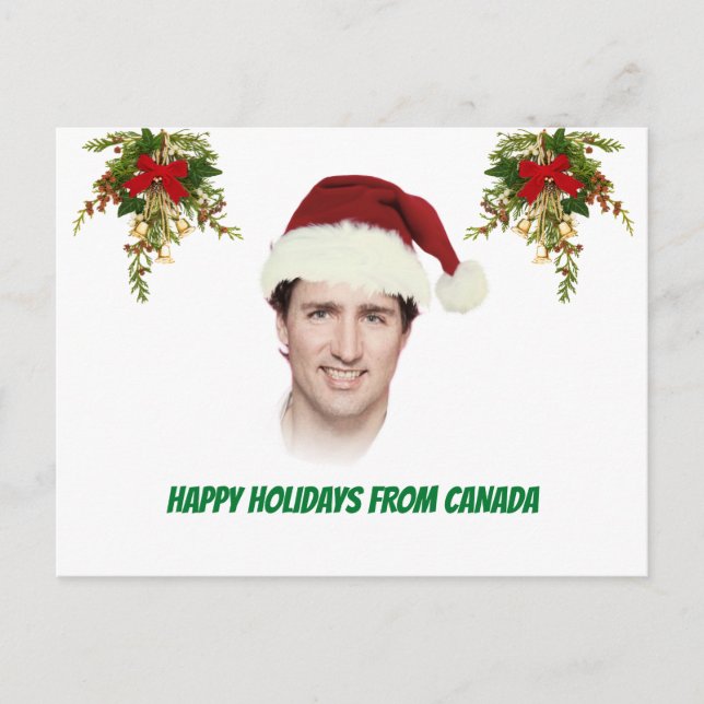 Carte Postale Personnalisable Justin Trudeau Christmas drôle (Devant)