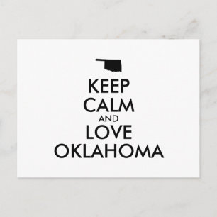 Carte Postale Personnalisable KEEP CALM et LOVE OKLAHOMA