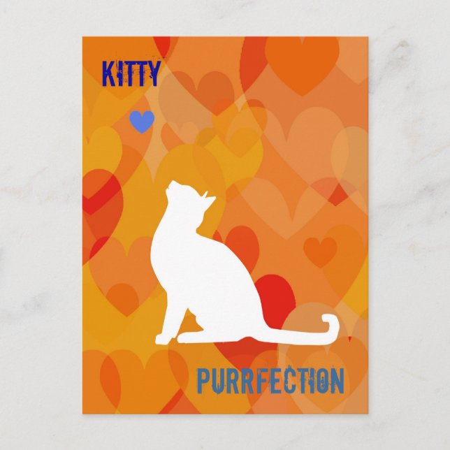 Carte Postale Personnalisable : Kitty bright (Devant)